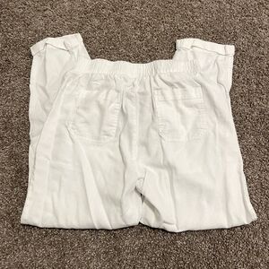 White Linen Pants with Pockets